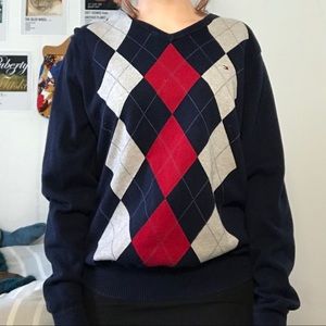 SOLD / argyle sweater